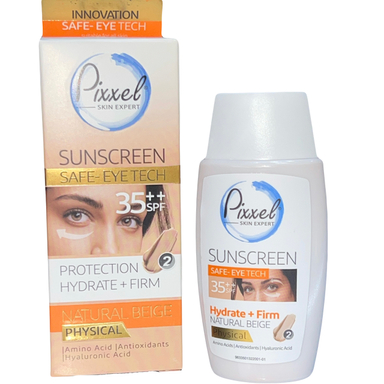 کرم ضد آفتاب دور چشم و صورت پیکسل مدل فیزیکال SPF35 رنگ بژ طبیعی حجم 50 میلی لیتر