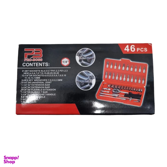 ست آچار بکس پرو باس مدل BS-46 مجموعه 46 عددی