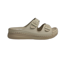 دمپایی طبی زنانه شهرام طب کد 8023 رنگ کرم