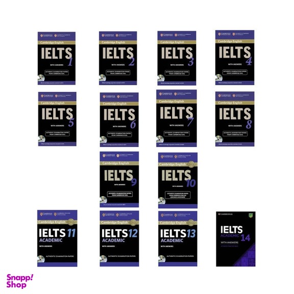 کتاب IELTS CAMBRIDGE اثر جمعی از نویسندگان نشر زبان مهر 14 جلدی
