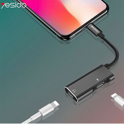مبدل Aux Lightning یسیدو مدل YAU12 با قابلیت شارژ