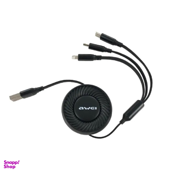 کابل دیتا USB به MicroUSB/Lightning/Type-C اوی مدل Awei CL136 طول 1 متر