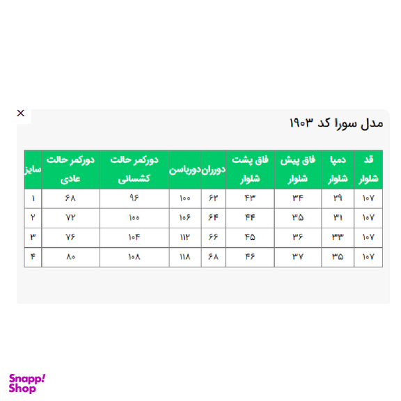 شلوار زنانه السانا مدل سورا کد 190301
