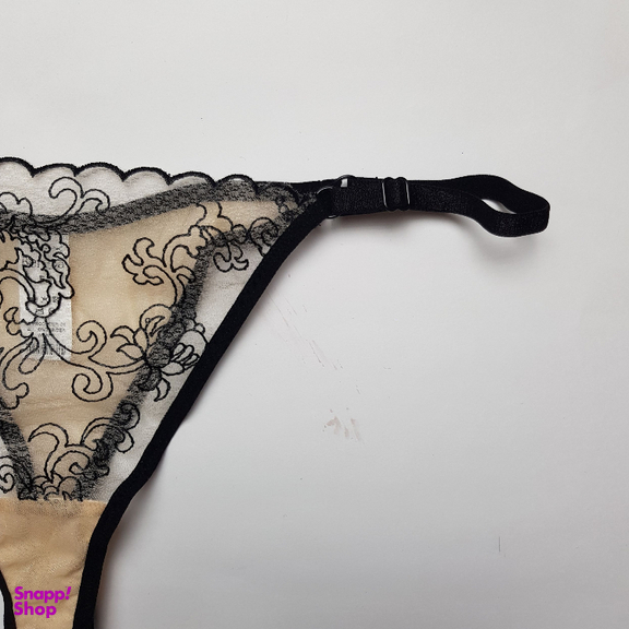 ست سوتین و شورت زنانه برتا مدل توری کد 2020OZB رنگ نسکافه ای