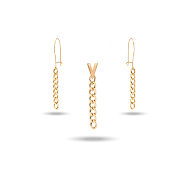 نیم ست طلا 18 عیار زنانه میلی گالری طرح کارتیه کد MT2155