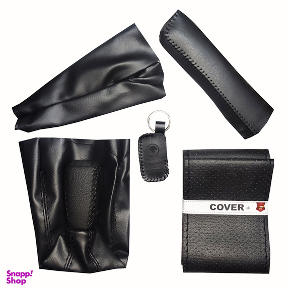 روکش فرمان کاور پلاس مدل مات به همراه سردنده و گردگیر و روکش ترمز دستی و کاور سوئیچ مناسب برای سمند