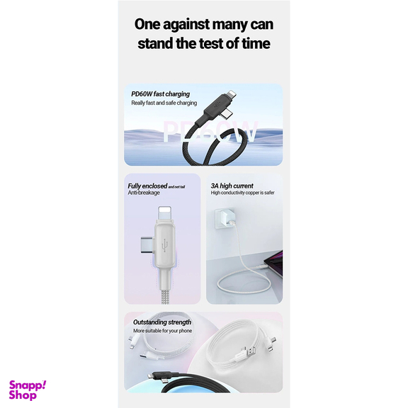 کابل تبدیل Type-C / USB / Lightning اوی مدل CL-181 60W طول 1 متر