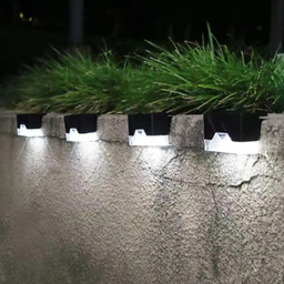 چراغ خورشیدی طرح لب پله ای مدل SOLAR  LIGHTS مجموعه 12 عددی