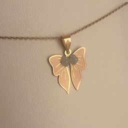 آویز گردنبند طلا 18 عیار زنانه مدل پاپیون کد 00326