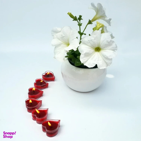 شمع وارمر طرح قلب مدل VM01 کد 001 بسته 12 عددی