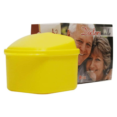 محفظه نگهداری دندان مصنوعی دکتر مید مدل DentureBox رنگ زرد