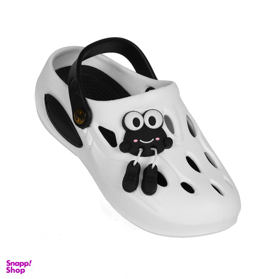 صندل پسرانه شیما مدل کراکس frog رنگ سفید مشکی