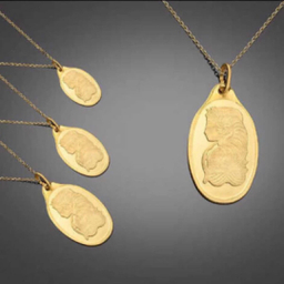 شمش طلا 18 عیار مدل وتوس طرح ملکه کد NE 5000