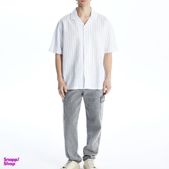 پیراهن آستین کوتاه یقه برگردان مردانه ال سی وایکیکی مدل سوپرا پوپلین