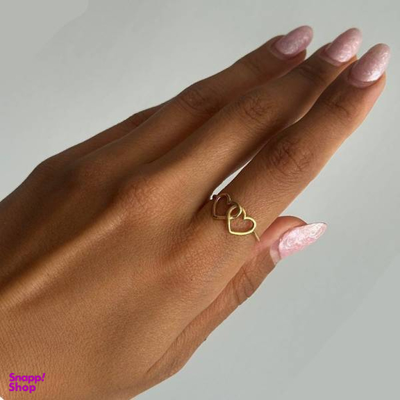 انگشتر طلا 18 عیار زنانه اپال گلد مدل قلبی کد 014