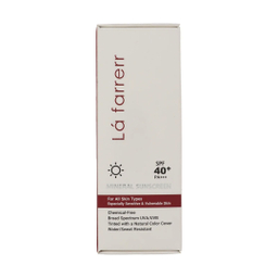 کرم ضد آفتاب رنگی لافارر SPF 40 مدل مینرال مناسب انواع پوست حجم 40 میلی لیتر