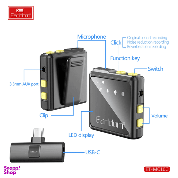 میکروفون بی سیم ارلدام مدل MC10C