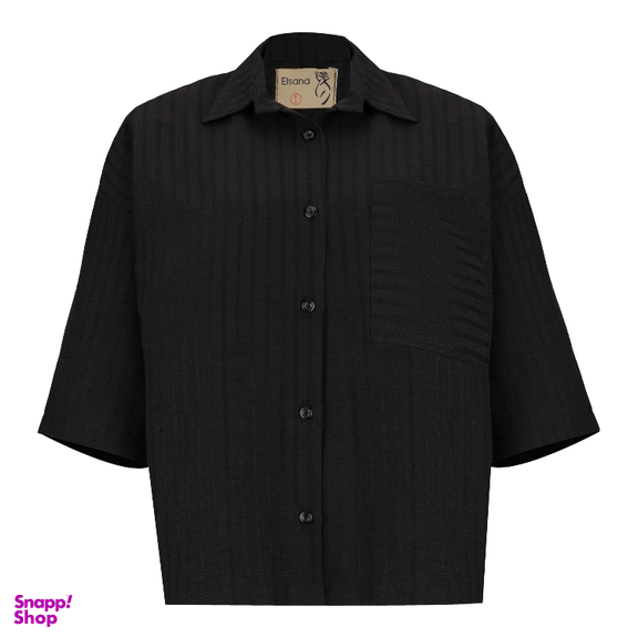 شومیز آستین بلند زنانه السانا مدل سارال کد 224101 رنگ مشکی