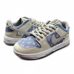 کتانی مردانه طرح نایکی مدل لویی ویتون کد SB رنگ آبی طوسی