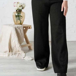 شلوار بافت زنانه مدل 121 رنگ مشکی