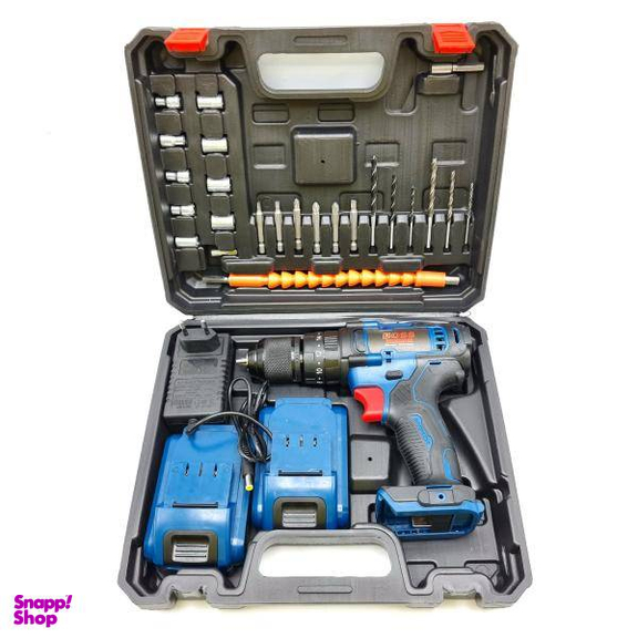 دریل شارژی چکشی باس مدل SK-6050 مجموعه 28 عددی