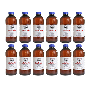 الکل 96 درصد پارس الکل حجم 1 لیتر بسته 12 عددی