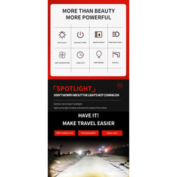 پرژکتور افرودی 40 وات خودرو مدل 4in1 بسته 2 عددی