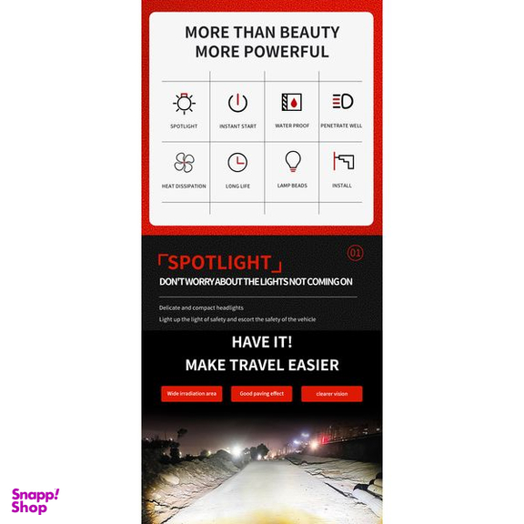 پرژکتور افرودی 40 وات خودرو مدل 4in1 بسته 2 عددی