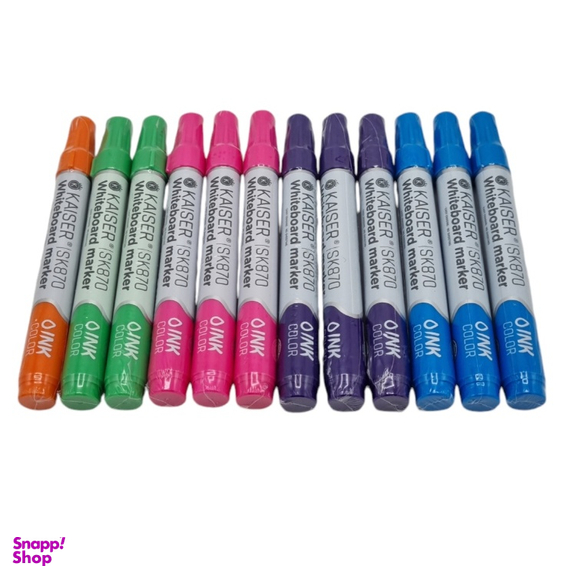 ماژیک وایت برد کایزر کد sk870 مجموعه 12 عددی