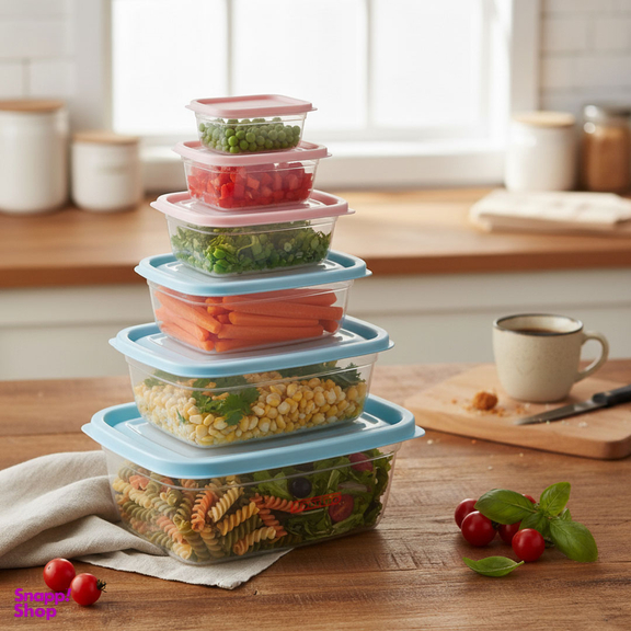 ظرف نگهدارنده نورینو مدل ونتو کد 001 مجموعه 6 عددی