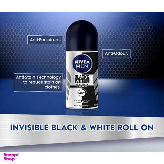 رول ضد تعریق مردانه نیوآ مدل Black & White حجم 50 میلی لیتر