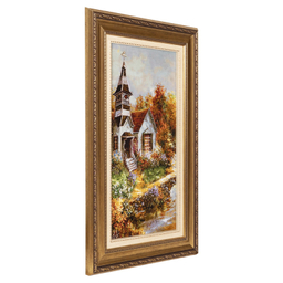 تابلو فرش دستباف سی پرشیا مدل منظره کلیسا در پاییز کد 903911