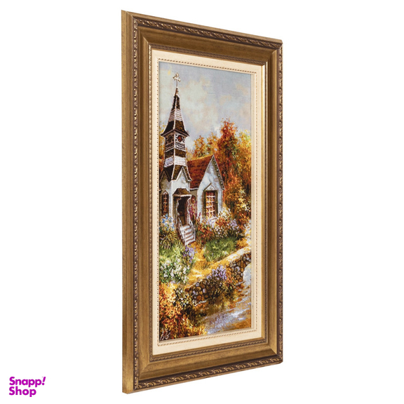تابلو فرش دستباف سی پرشیا مدل منظره کلیسا در پاییز کد 903911
