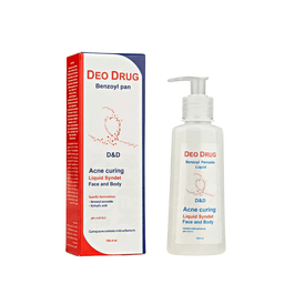 مایع شستشو صورت و بدن دیو دراگ مدل Benzoyl Peroxide حجم 150 میلی لیتر