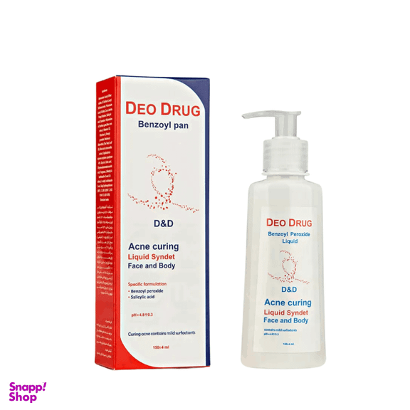 مایع شستشو صورت و بدن دیو دراگ مدل Benzoyl Peroxide حجم 150 میلی لیتر