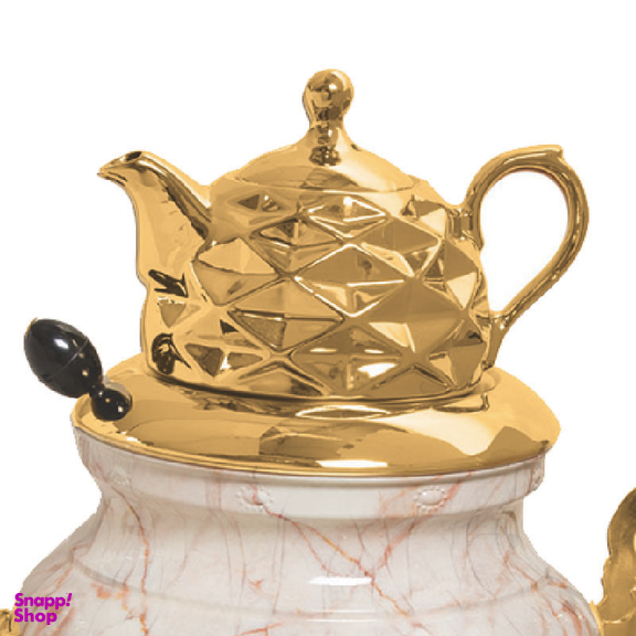 سماور سه کاره گازی گلستان مدل لوکس طرح سنگ کد G901cp