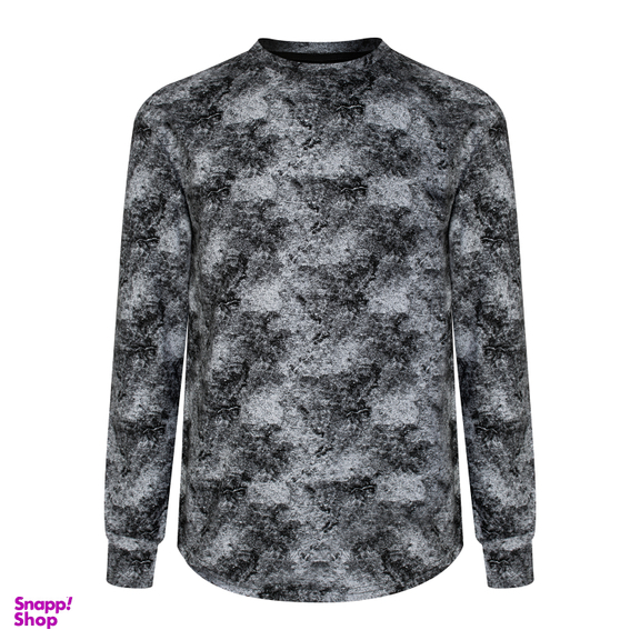 تیشرت آستین بلند مردانه طرح سنگی مدل 199332