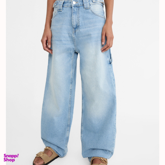 شلوار جین زنانه طرح استرادیواریوس مدل 470 رنگ آبی