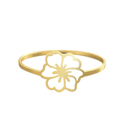 انگشتر طلا 18 عیار زنانه شمیم گلد گالری کد AA64 طرح گل