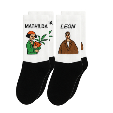 جوراب ساق دار طرح شخصیت‌ های فیلم مدل Mathilda و Leon