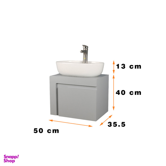 ست کابینت و روشویی دلفین مدل 5035-gr به همراه آینه