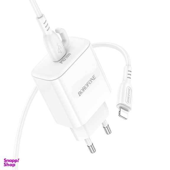 شارژر دیواری 20 وات بروفون مدل BA81A (EU) به همراه کابل Type-C به Lightning