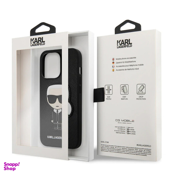 کاور موبایل کارل لاگرفلد مدل Leather Case مناسب اپل iPhone 13 Pro