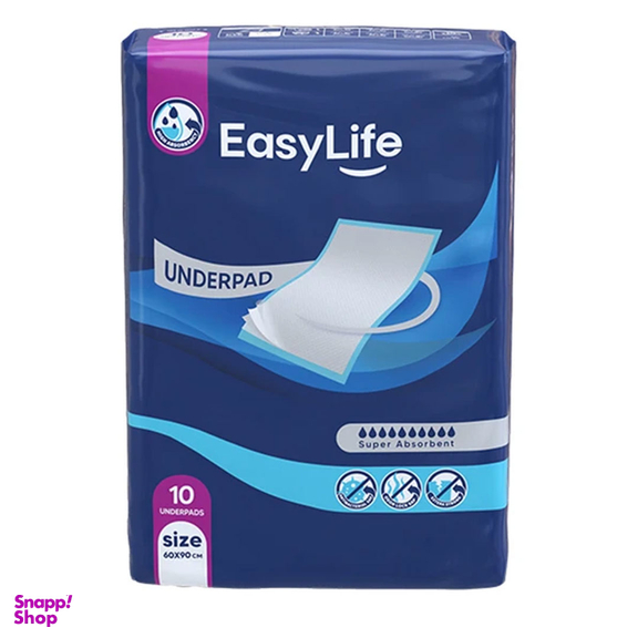 پد زیرانداز بیمار ایزی لایف مدل آنتی باکتریال سایز 60×90 سانتی متر بسته 10 عددی