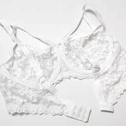 ست شورت و سوتین زنانه کارنا رز مدل فنردار کد 5169 رنگ سفید