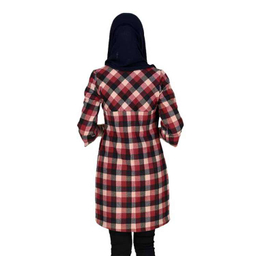 پالتو پاییزه زنانه تیدا کد 4309001003285 رنگ مشکی قرمز