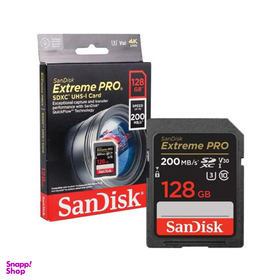 کارت حافظه سن دیسک مدل Extreme Pro SDXC کد 1282200 ظرفیت 128 گیگابایت