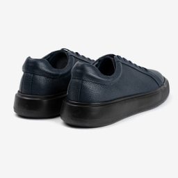 کفش روزمره مردانه چرم مشهد مدل j6308 رنگ سرمه ای