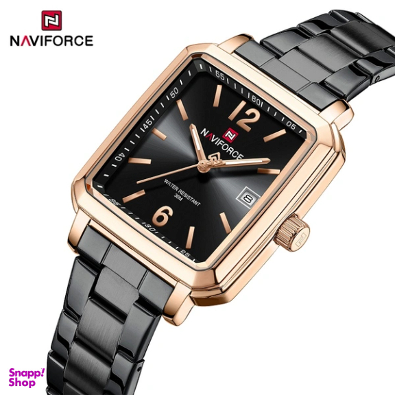 ساعت مچی عقربه ای زنانه نیوی فورس مدل NF9252RGBB رنگ مشکی