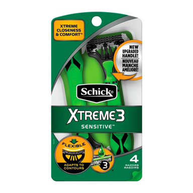 خودتراش اکستریم شیک 3 مدل ۳ تیغه مناسب پوست حساس بسته 4 عددی